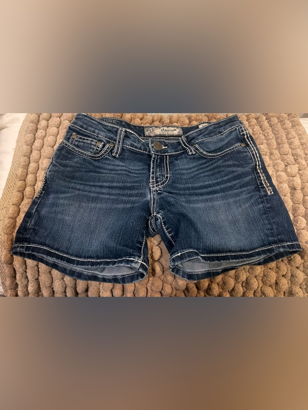 Madison Women’s Dark Blue Washed Denim Shorts l 26
